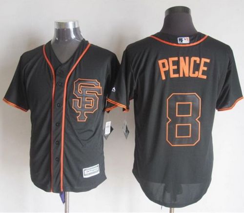 Giants #8 Hunter Pence Black Alternate New Cool Base Stitched Jersey - Zenithce