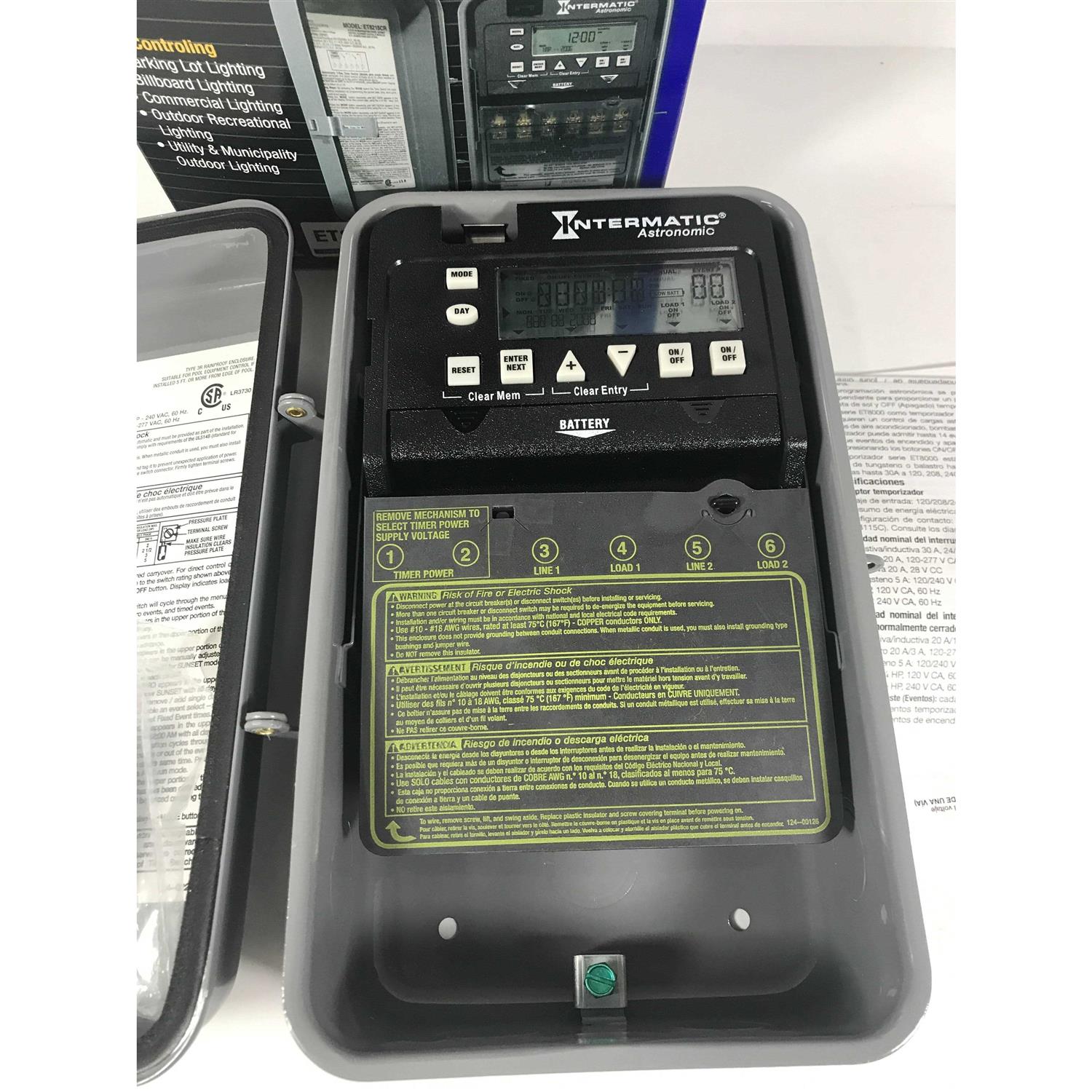 Intermatic ET8015C 7-Day 30-Amp SPST Electronic Astronomic Time Switch - Zenithce