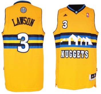 Denver Nuggets #3 Ty Lawson Revolution 30 Swingman Yellow Jersey - Zenithce