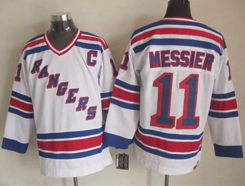 Rangers #11 Mark Messier White CCM Throwback Stitched Jersey - Zenithce