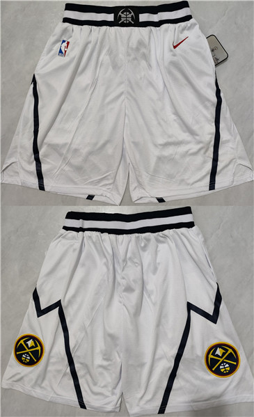 Denver Nuggets White Shorts (Run Smaller) - Zenithce