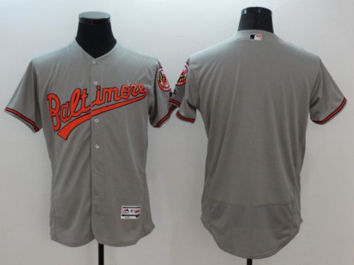 Orioles Blank Grey Flexbase Authentic Collection Stitched Jersey - Zenithce