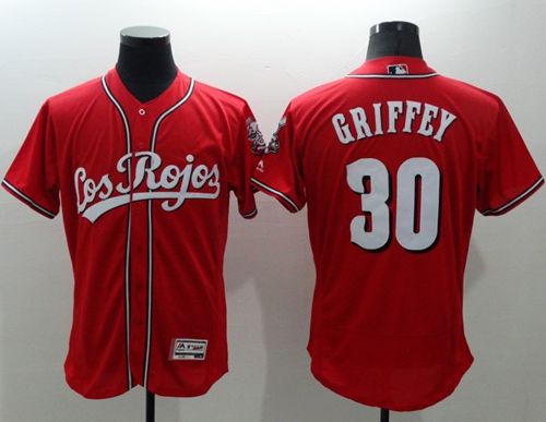 Reds #30 Ken Griffey Red Flexbase Authentic Collection Los Rojos Stitched Jersey - Zenithce