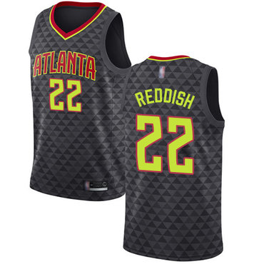 Hawks #22 Cam Reddish Black Swingman Icon Edition Jersey - Zenithce