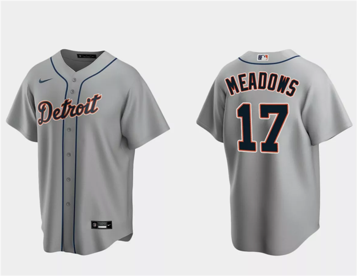 Detroit Tigers #17 Austin Meadows Gray Cool Base Stitched Jersey - Zenithce