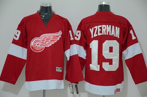Red Wings #19 Steve Yzerman Red CCM Stitched Jersey - Zenithce