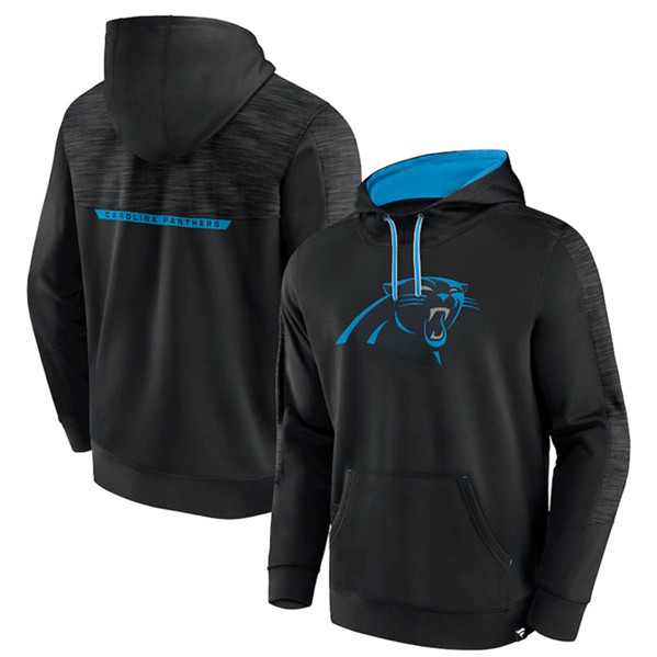 Carolina Panthers Black Defender Evo Pullover Hoodie - Zenithce