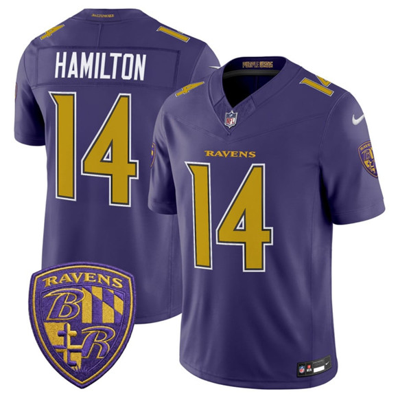 Baltimore Ravens #14 Kyle Hamilton Purple 2026 F.U.S.E. Alternate Vapor Limited Stitched Jersey - Zenithce