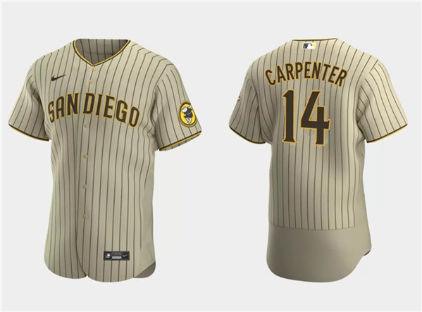 San Diego Padres #14 Matt Carpenter Tan Flex Base Stitched Jersey - Zenithce