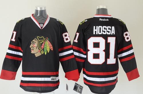 Blackhawks #81 Marian Hossa Black Stitched Jersey - Zenithce