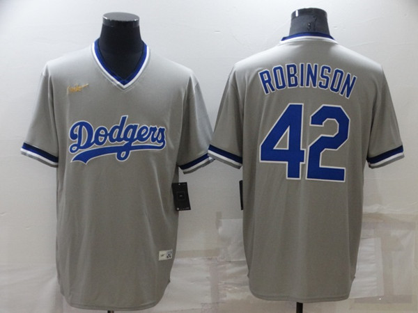 Los Angeles Dodgers #42 Jackie Robinson Gray Stitched Baseball Jersey - Zenithce