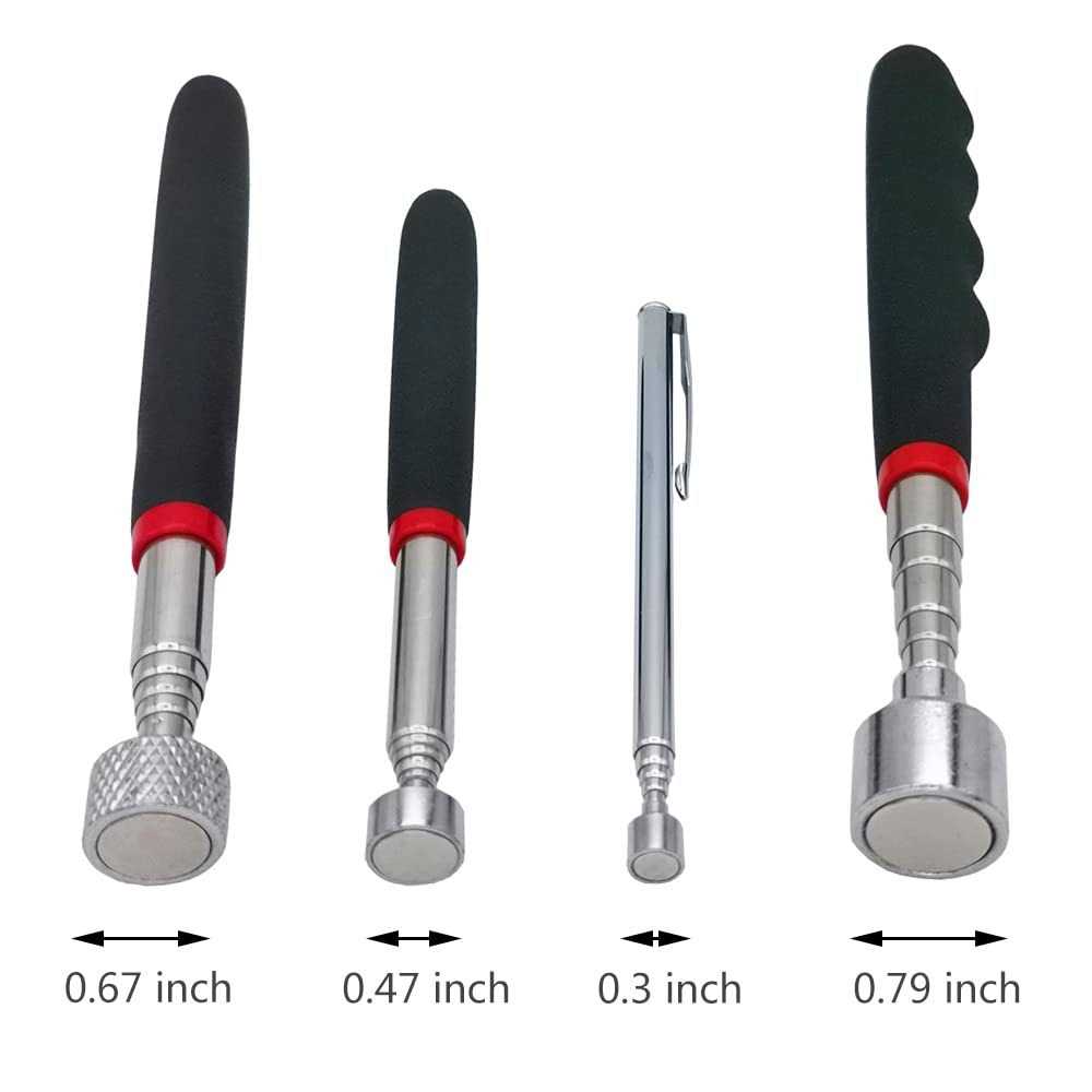 Magnetic Pick Up Tool 4 Pack Telescopic Magnet Stick Birthday Gifts for Men - Zenithce