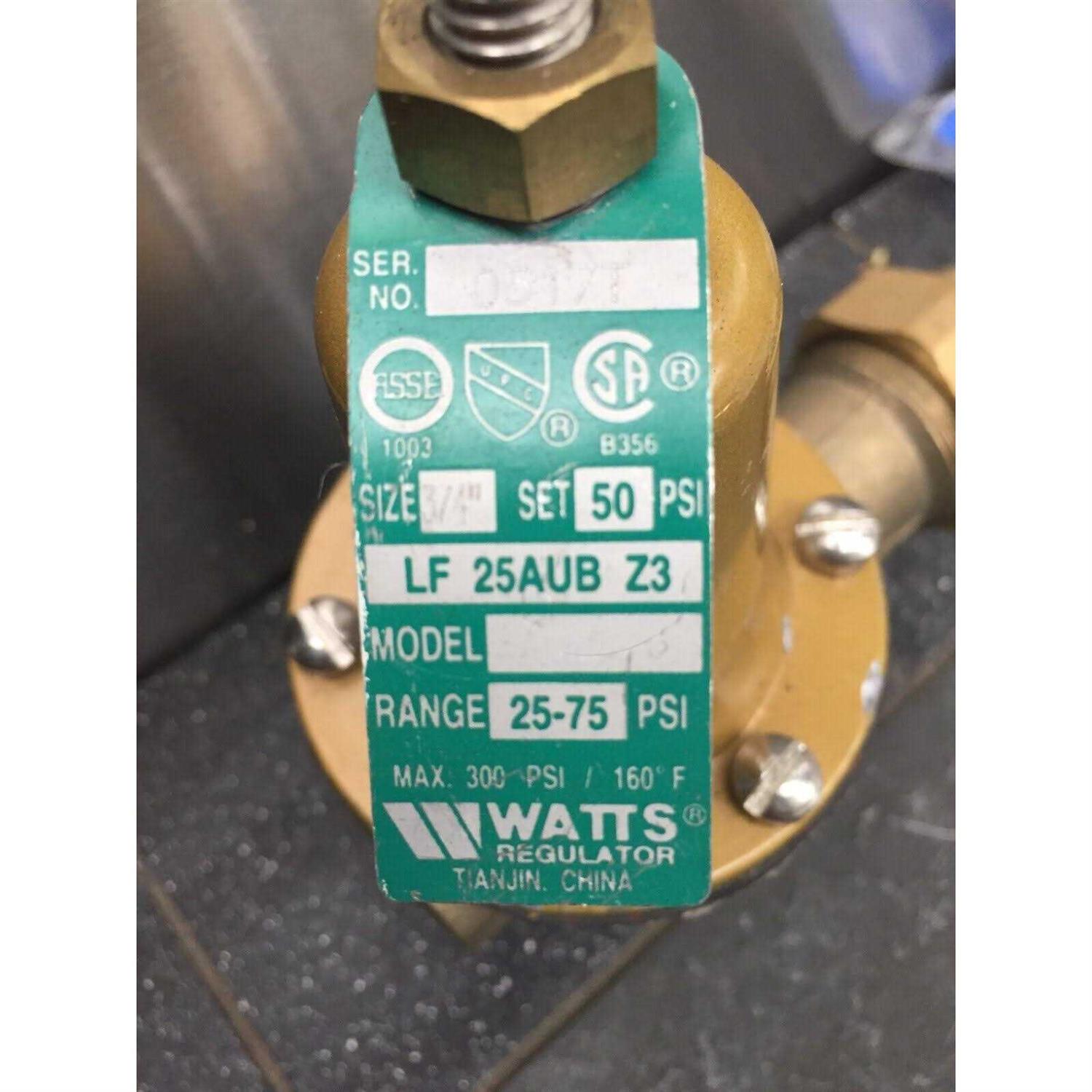 Watts Water Pressure Reducing Valve 0009589 - Zenithce