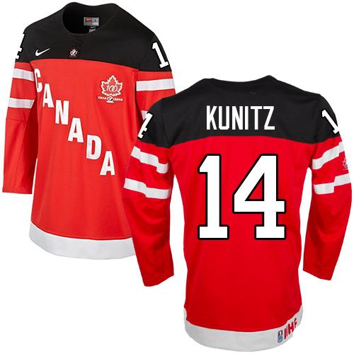 Olympic CA. #14 Chris Kunitz Red 100th Anniversary Stitched Jersey - Zenithce