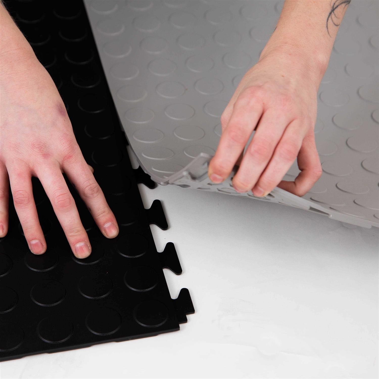 Flooringinc Coin Flex Nitro Tiles Terracotta Hidden Interlocking Garage Flooring - Zenithce