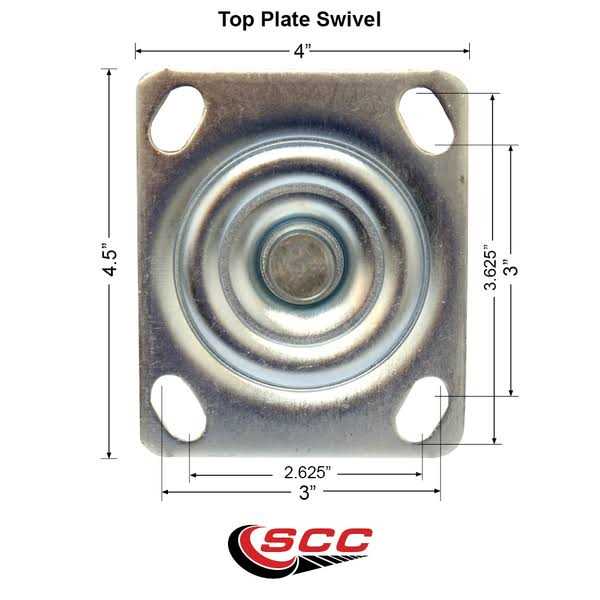 Service Caster Semi Steel Swivel Threaded Stem Caster - Zenithce