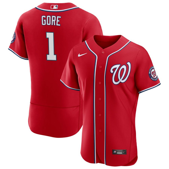 Washington Nationals #1 MacKenzie Gore Red Flex Base Stitched Jersey - Zenithce