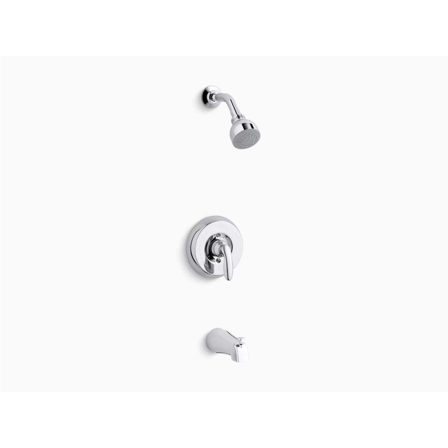 Kohler Coralais Rite-Temp Bath and Shower Valve Trim with Lever Handle, NPT spout and gpm showerhead - Zenithce