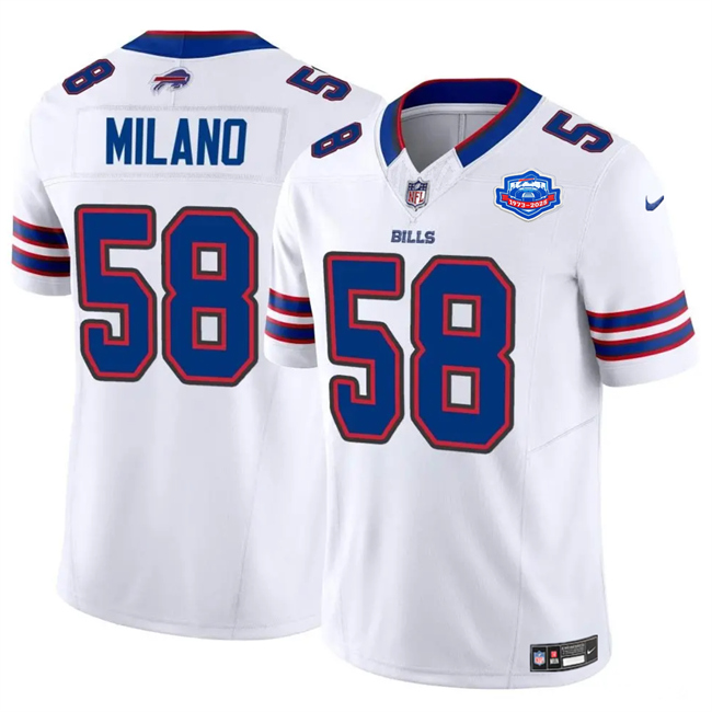 Buffalo Bills #58 Matt Milano White 2025 F.U.S.E. With Farewell Patch Vapor Untouchable Limited Stitched Jersey - Zenithce