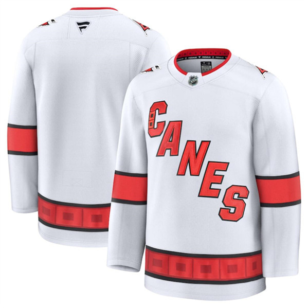 Carolina Hurricanes Blank White 2024-25 Away Stitched Jersey - Zenithce