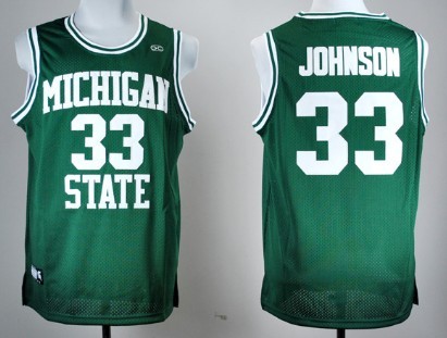 Michigan State Spartans #33 Magic Johnson Green Jersey - Zenithce