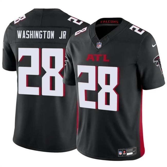 Atlanta Falcons #28 Carlos Washington Jr Black 2024 F.U.S.E Vapor Untouchable Limited Stitched Jersey - Zenithce