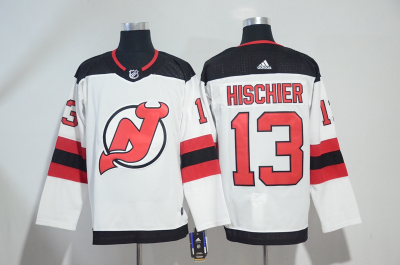 New Jersey Devils #13 Nico Hischier White Stitched Jersey - Zenithce