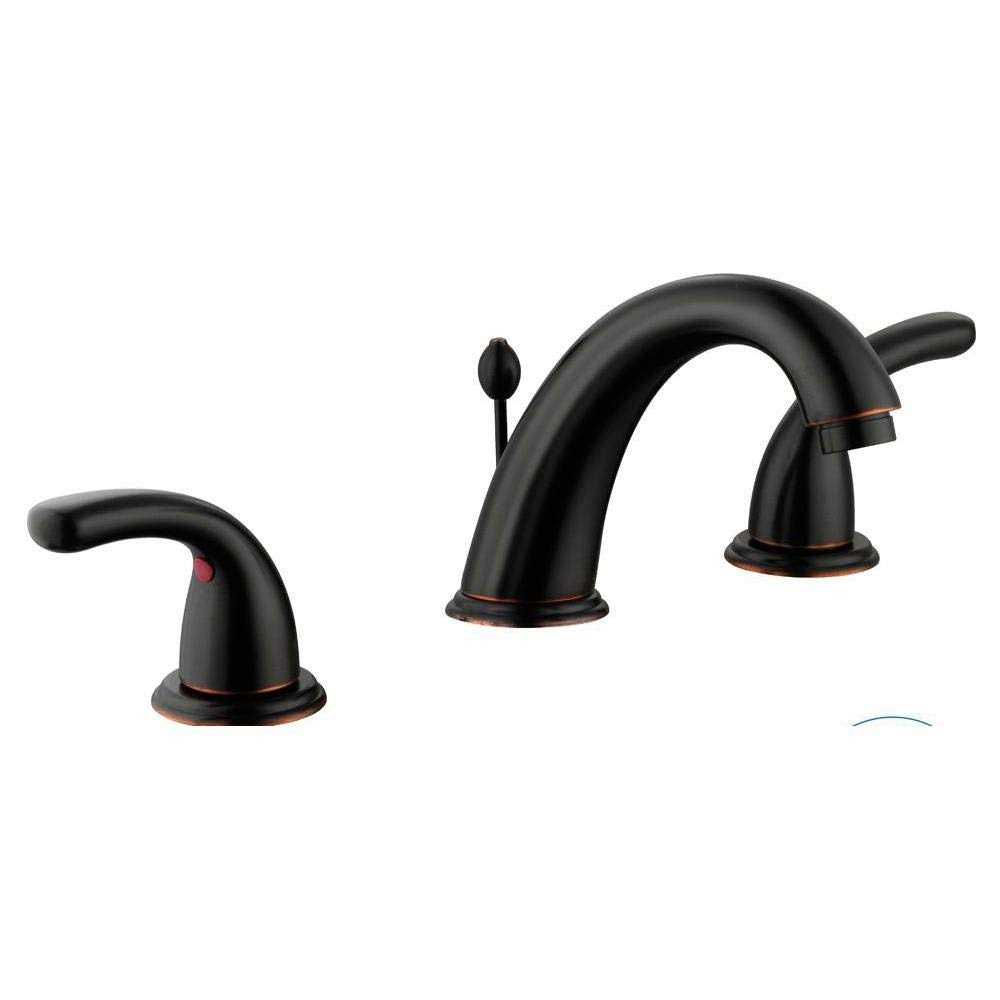 Glacier Bay Builders 8 in. Widespread 2-Handle High-Arc Bathroom Faucet - Zenithce
