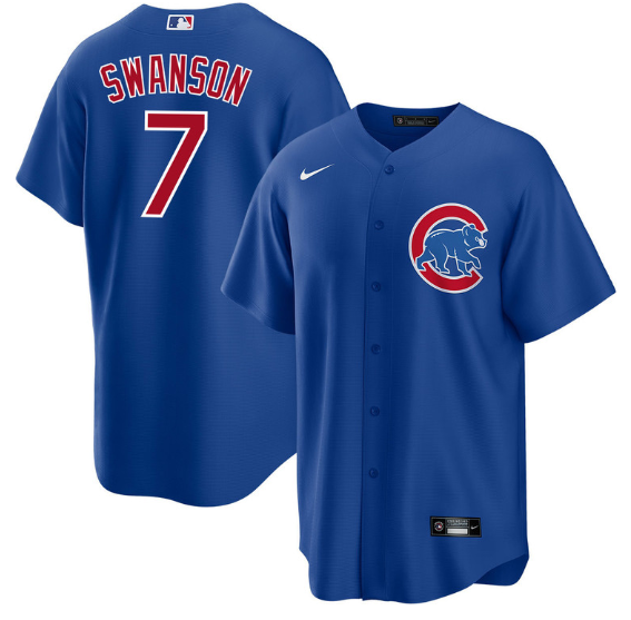 Chicago Cubs #7 Dansby Swanson Royal Cool Base Stitched Jersey - Zenithce