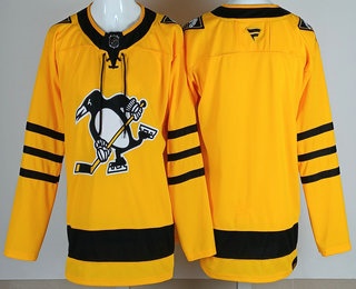 Pittsburgh Penguins Blank Yellow Alternate Authentic Jersey - Zenithce