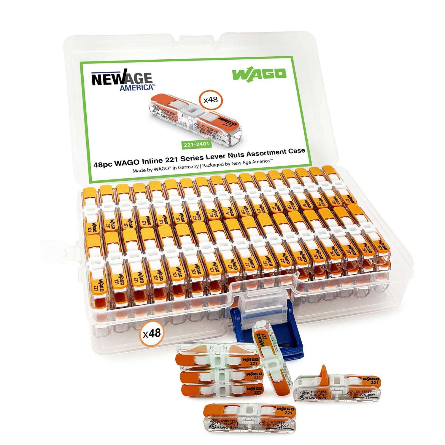 New Age America wago 221-2401 inline splicing wire Connectors pack - Zenithce
