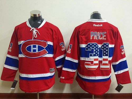 Canadiens #31 Carey Price Red USA Flag Fashion Stitched Jersey - Zenithce