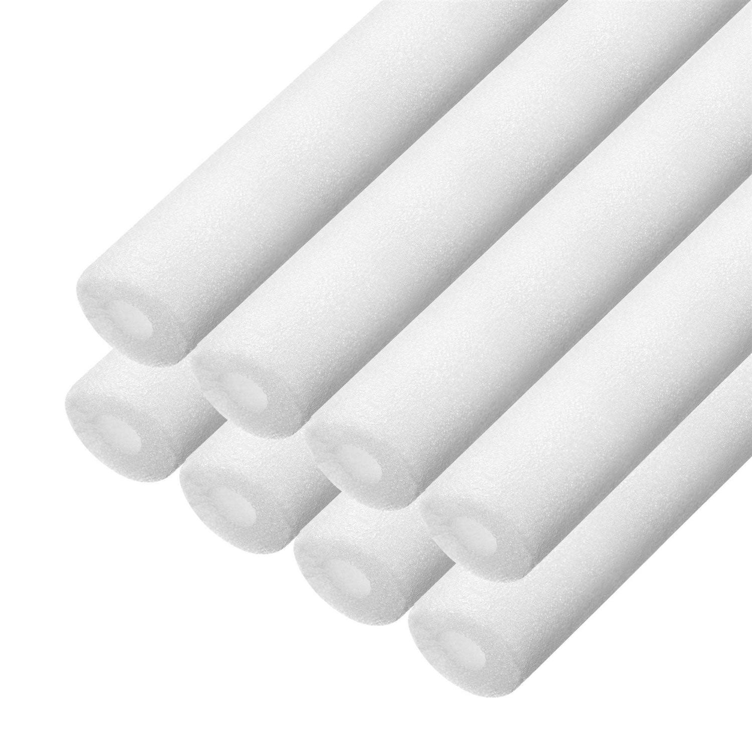 Uxcell Foam Tube for Protecting Pipes and Heat Preservation 3.28 Ft Length 1.18in ID OD Pipe Insulation Kits White - Zenithce