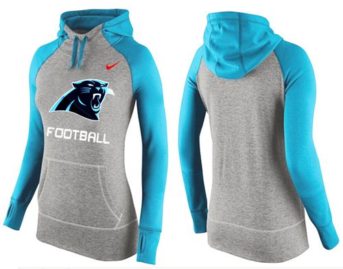 Women's Nike Carolina Panthers Performance Hoodie Grey   Light Blue_1 - Zenithce