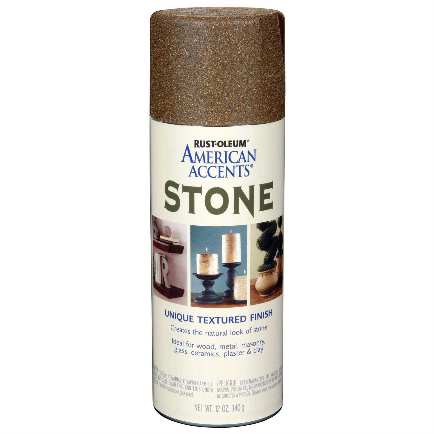 Rust-Oleum American Accents 7991830 Stone Spray Paint Black Granite - Zenithce