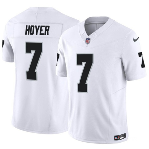 Las Vegas Raiders #7 Brian Hoyer White 2023 F.U.S.E Vapor Untouchable Stitched Jersey - Zenithce