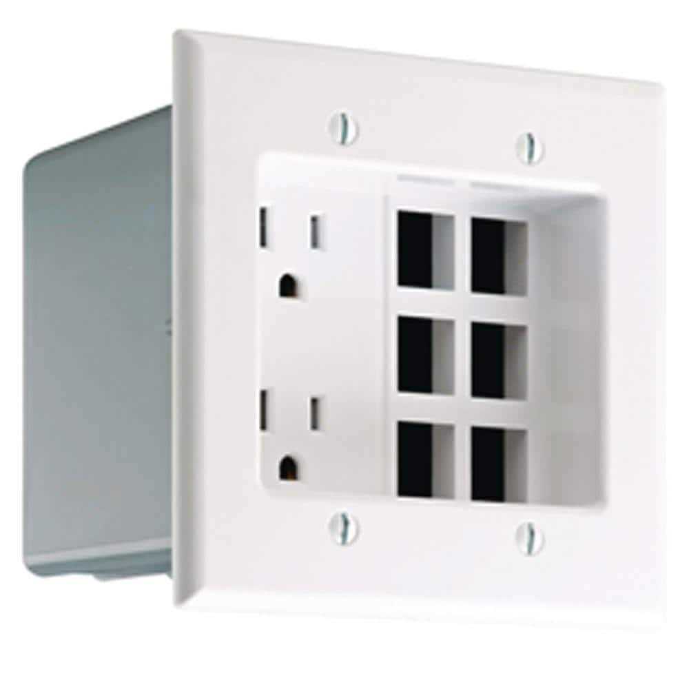 Leviton 688-W Clock Hanger Receptacle-Nm15-1R - MT - Zenithce