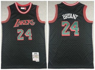 Black Los Angeles Lakers #24 Kobe Bryant 2007-08 Mitchell & Ness Hardwood Classics Stitched Jersey - Zenithce