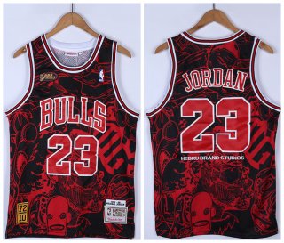 Red Black Chicago Bulls #23 Michael Jordan 1995-96 Throwback Stitched Jersey - Zenithce