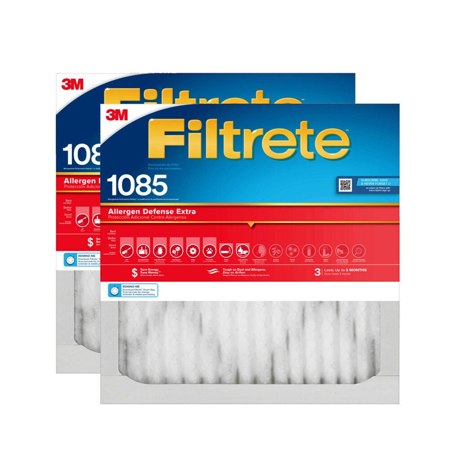Filtrete 1085 MPR Allergen Defense Extra Electrostatic Pleated Air Filter - Zenithce