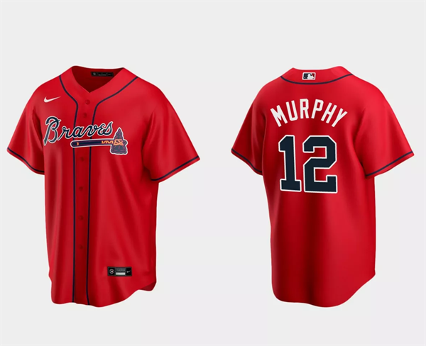 Atlanta Braves #12 Sean Murphy Red Cool Base Stitched Jersey - Zenithce