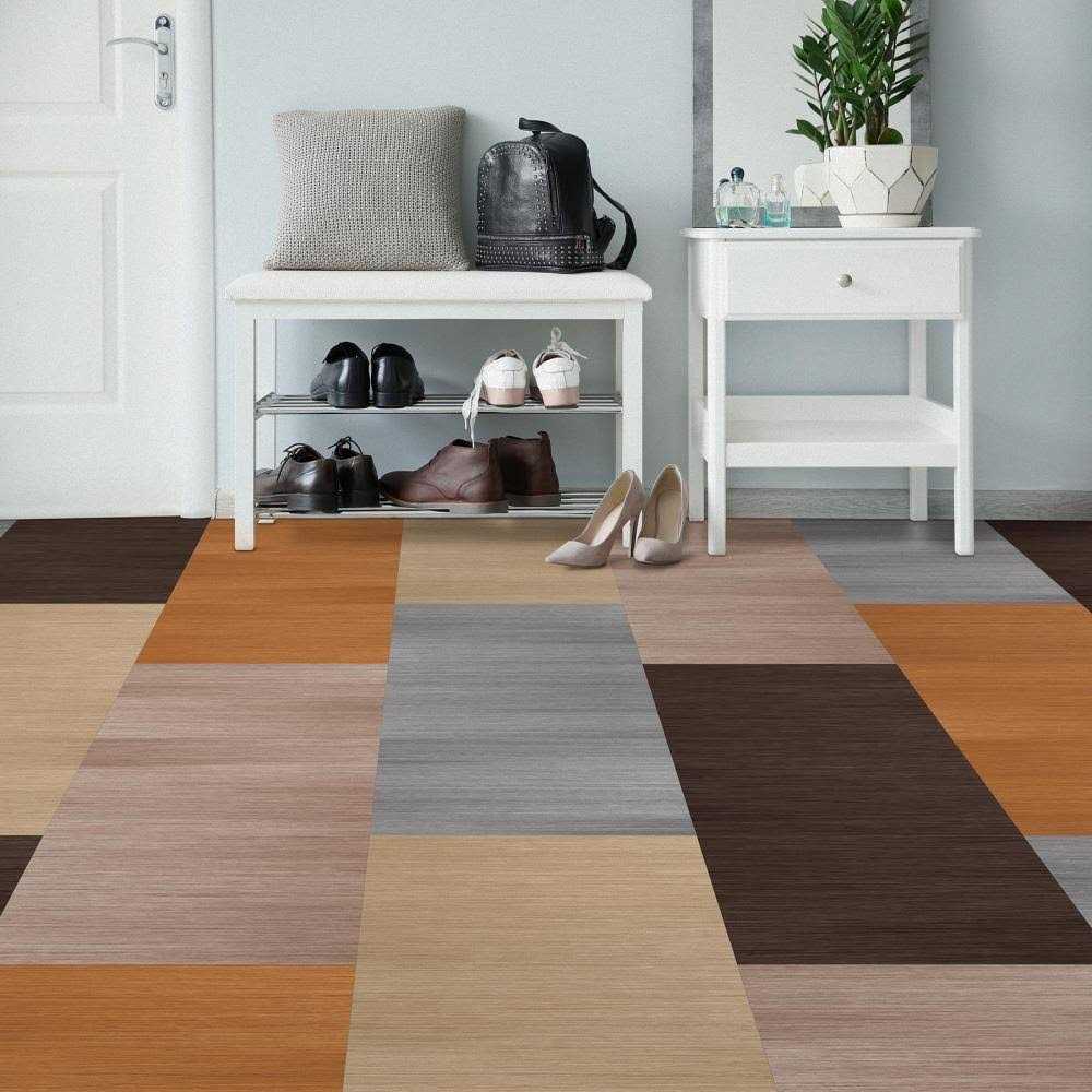 Perfection Floor Tile Parquet Satin 0.05-mil x 20-in W x 20-in L Water Resistant Interlocking Luxury Vinyl Tile Flooring - Zenithce