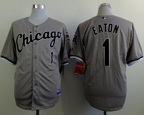 White Sox #1 Adam Eaton Grey Cool Base Stitched Jersey - Zenithce