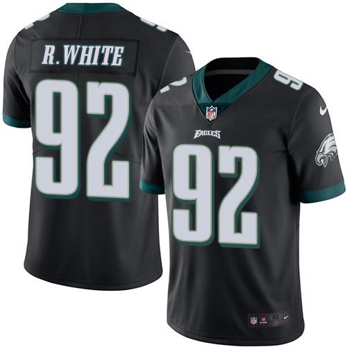 Eagles #92 Reggie White Black Stitched Limited Rush Nike Jersey - Zenithce