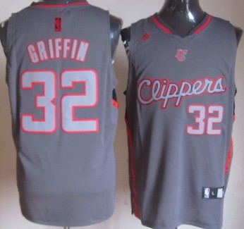 Los Angeles Clippers #32 Blake Griffin Gray Shadow Jersey - Zenithce