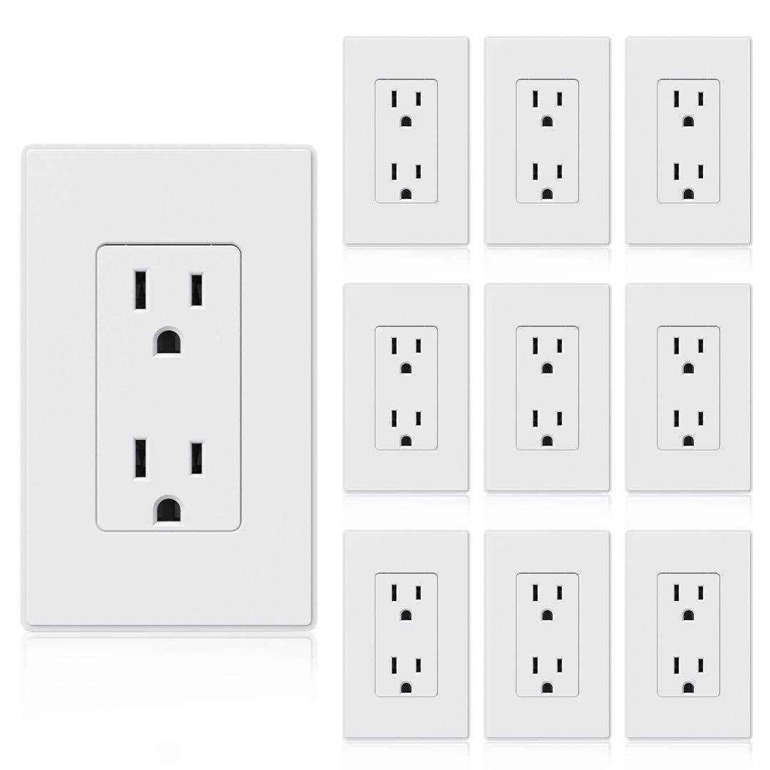 ELEGRP Decorator 15 Amp 120-Volt Single Pole Rocker AC Quiet Light Switch ES004A-0110SWP - Zenithce