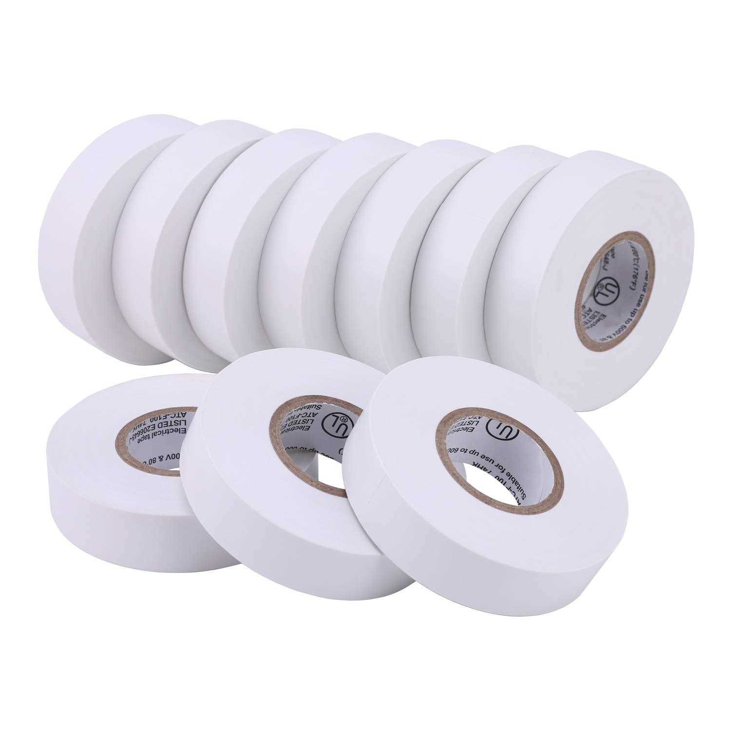 Lichamp 10-pack Electrical Tape Waterproof 3/4 in x 66ft - Zenithce