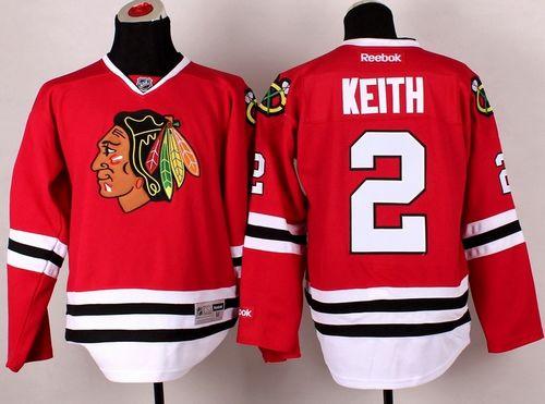 Blackhawks #2 Duncan Keith Stitched Red Jersey - Zenithce