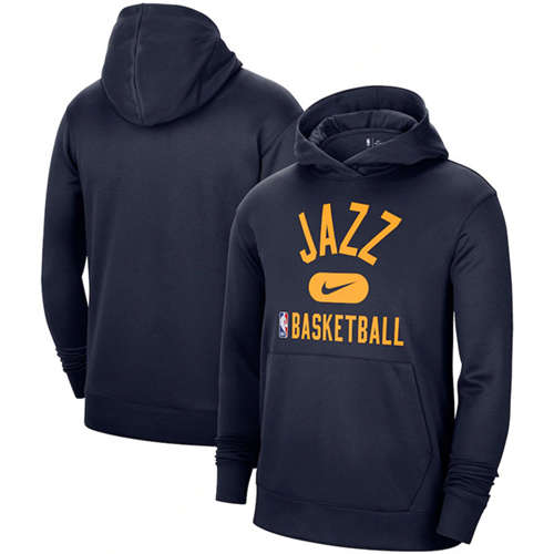 Utah Jazz 2021 Navy Spotlight Pullover Hoodie - Zenithce