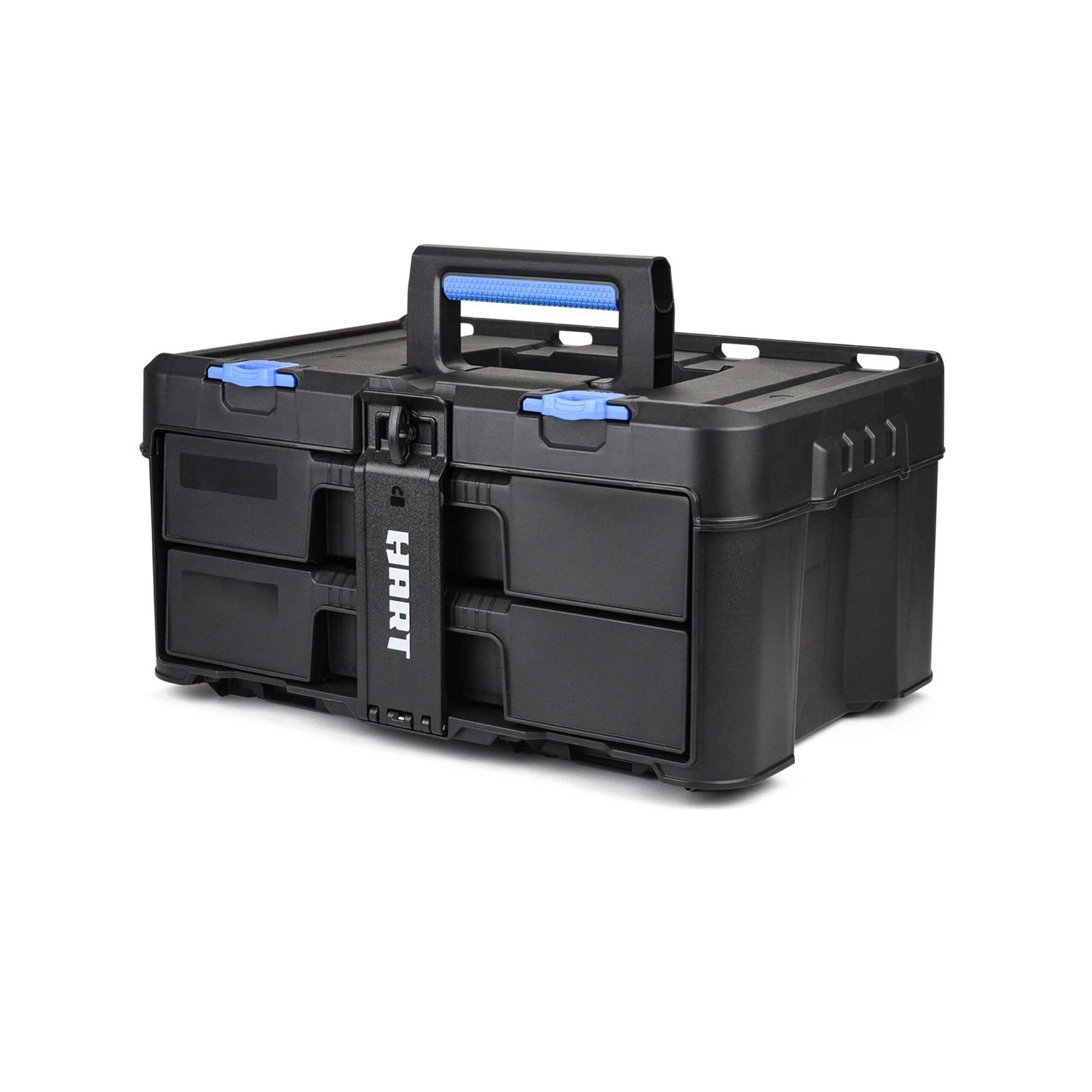 Hart Stack System Tool Box with Small Blue Organizer & Dividers - Zenithce
